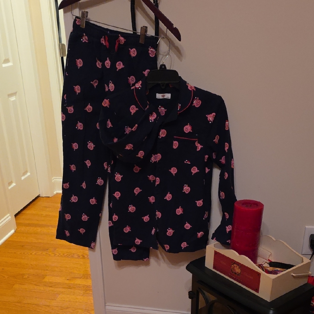Charming Kids Pajama Set in Navy and Pink
